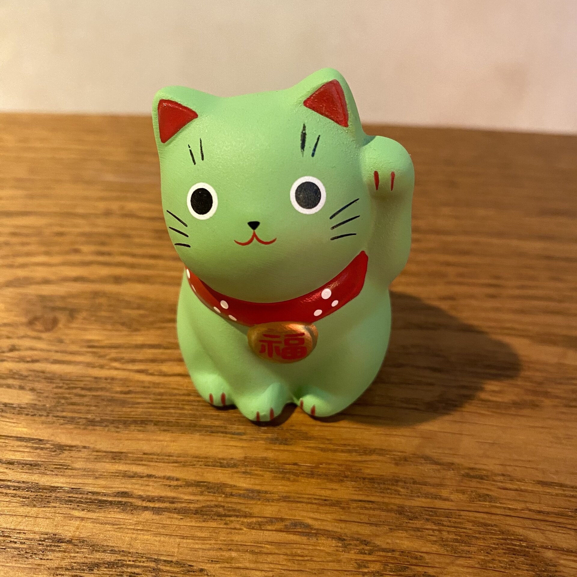 Maneki Neko Verde (Éxito de académico y laboral) - 2